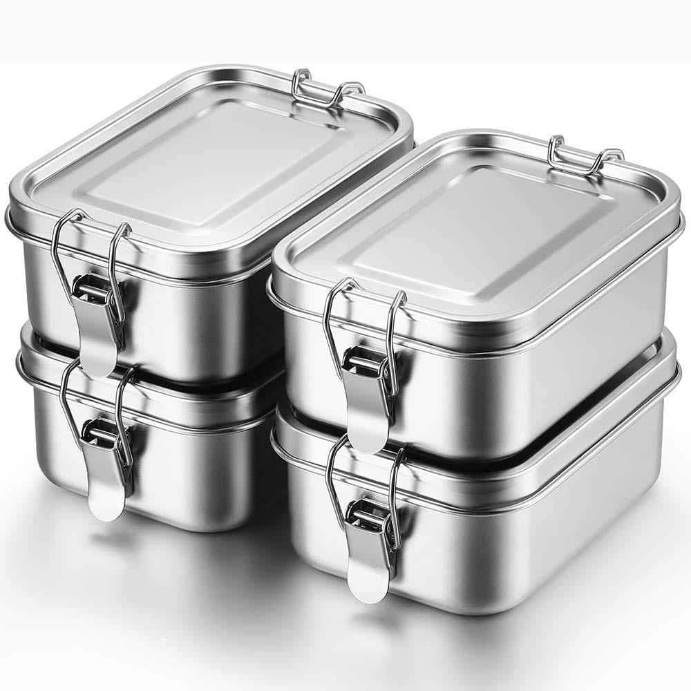 Food Storage Underground - 4 قطعة صندوق بينتو من الفولاذ