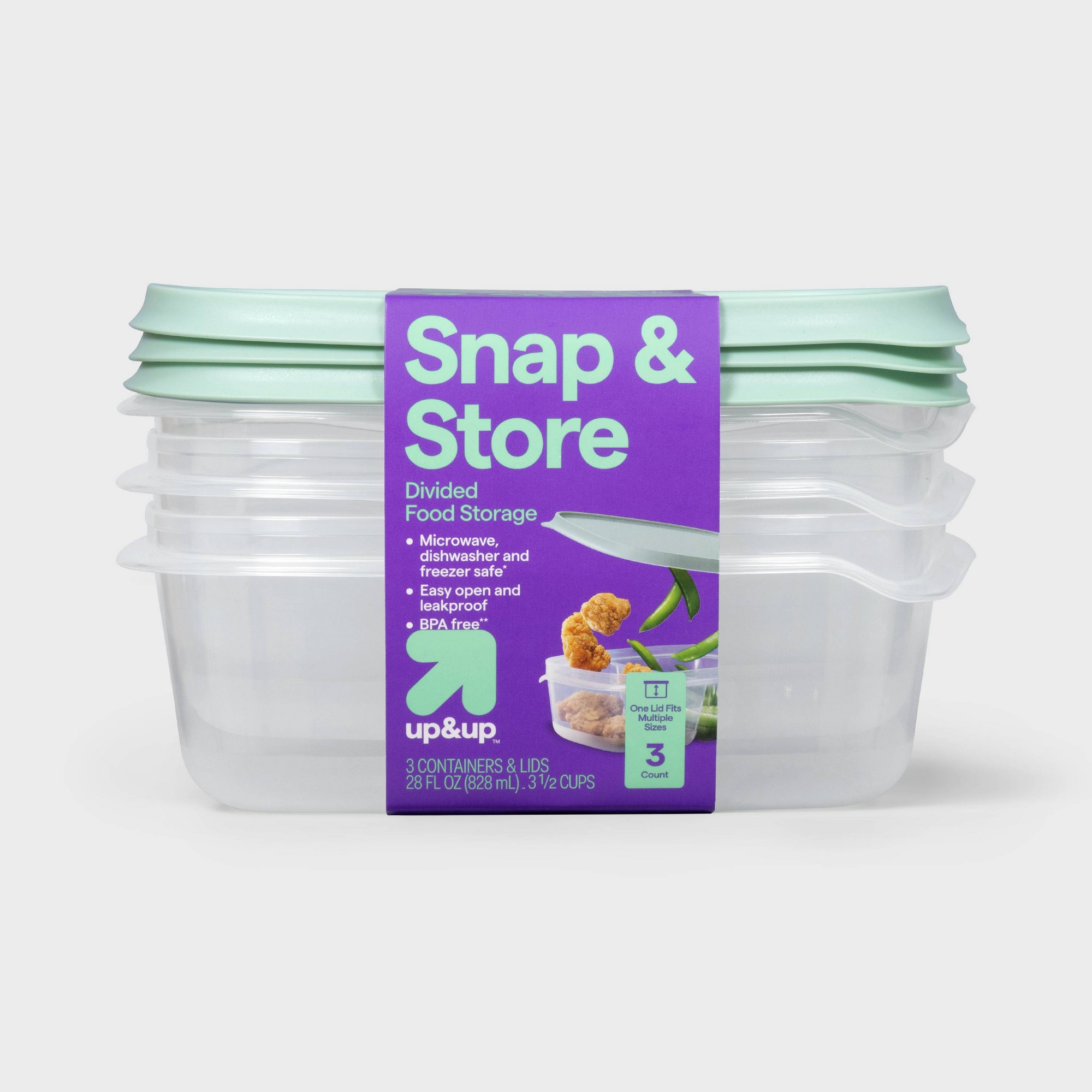 Food Storage Plastic Containers With Lids - حاويات طعام بلاستيكية شفافة مستطيلة الشكل