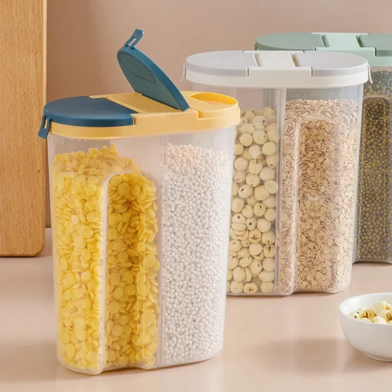 Food Storage Lidl - M/L شبكة مزدوجة الحبوب جرة البلاستيك
