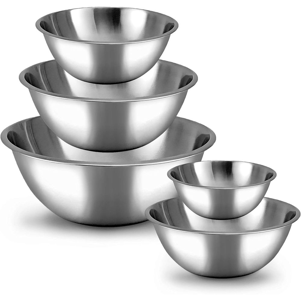 Food Storage 4 Quart - مجموعة أوعية خلط من 5 قطع،