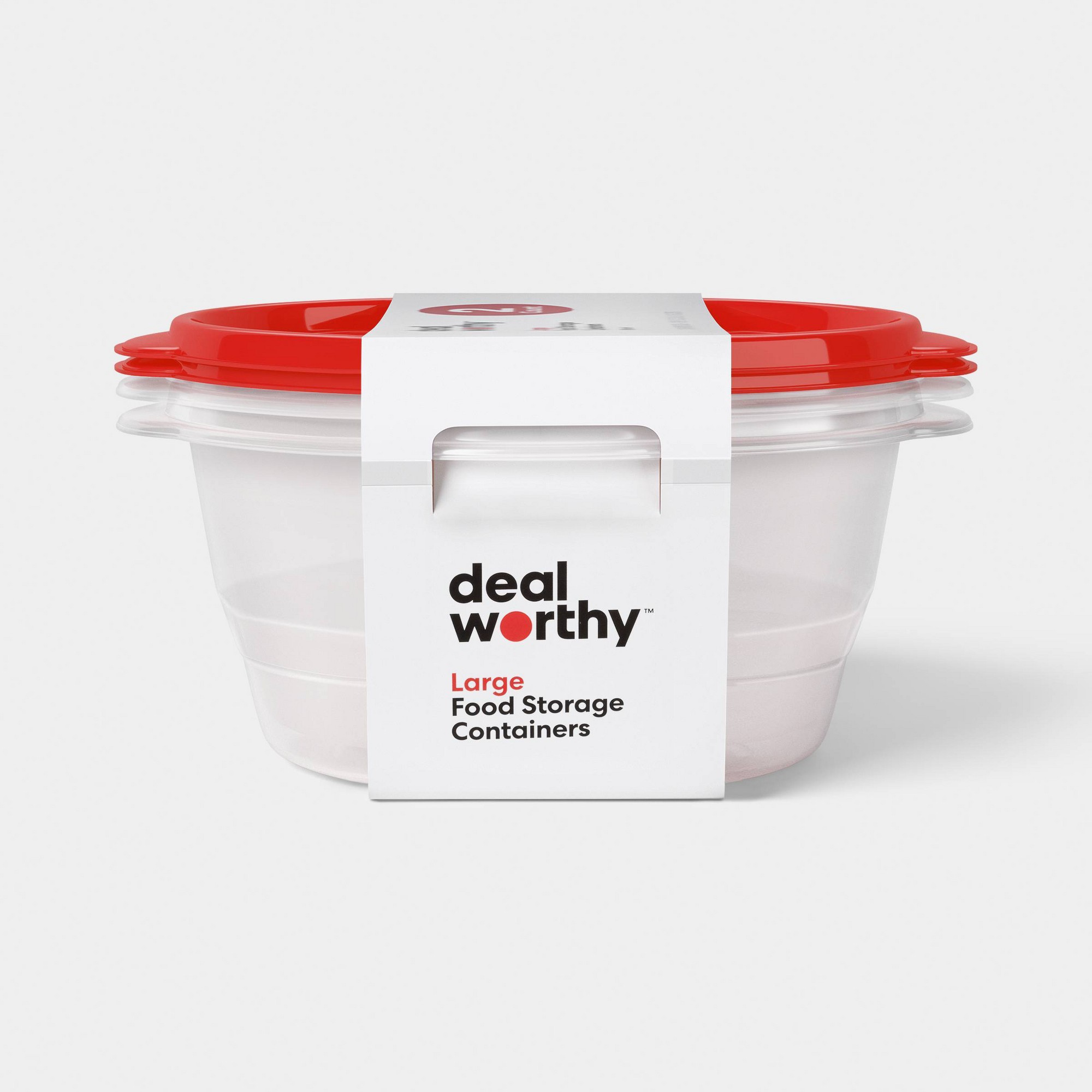 Food Storage Plastic Containers With Lids - حاويات تخزين طعام كبيرة مستديرة سعة