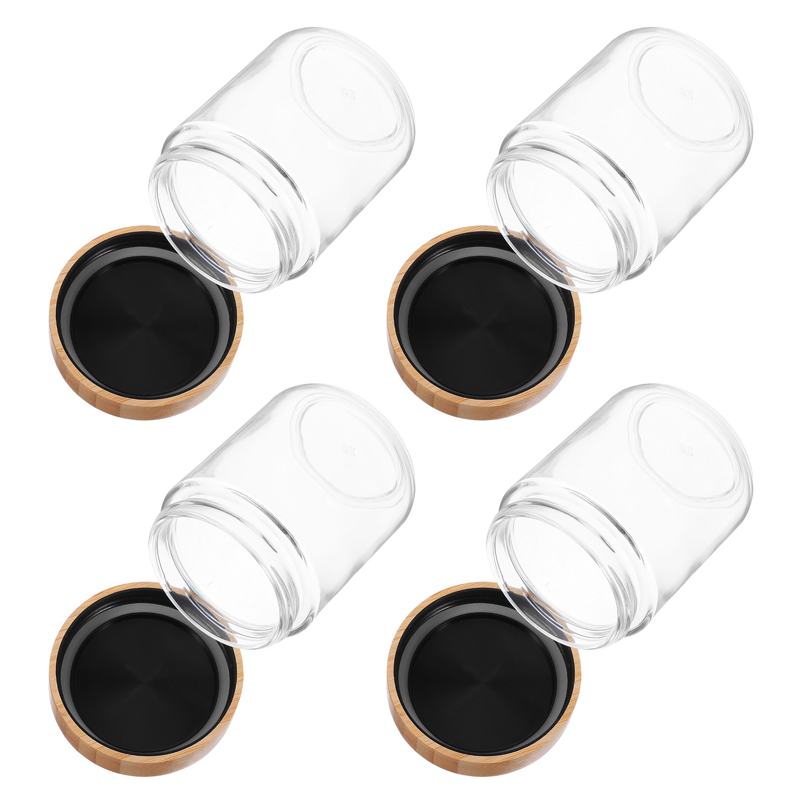 Food Storage Plastic Containers With Lids - 4 قطع من أوعية تخزين الطعام
