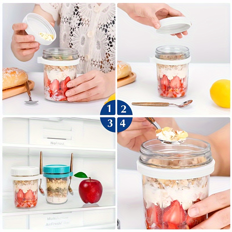 1 قطعة/2 قطعة كوب الشوفان الزج - مراجعة Food Storage Glass وسعره
