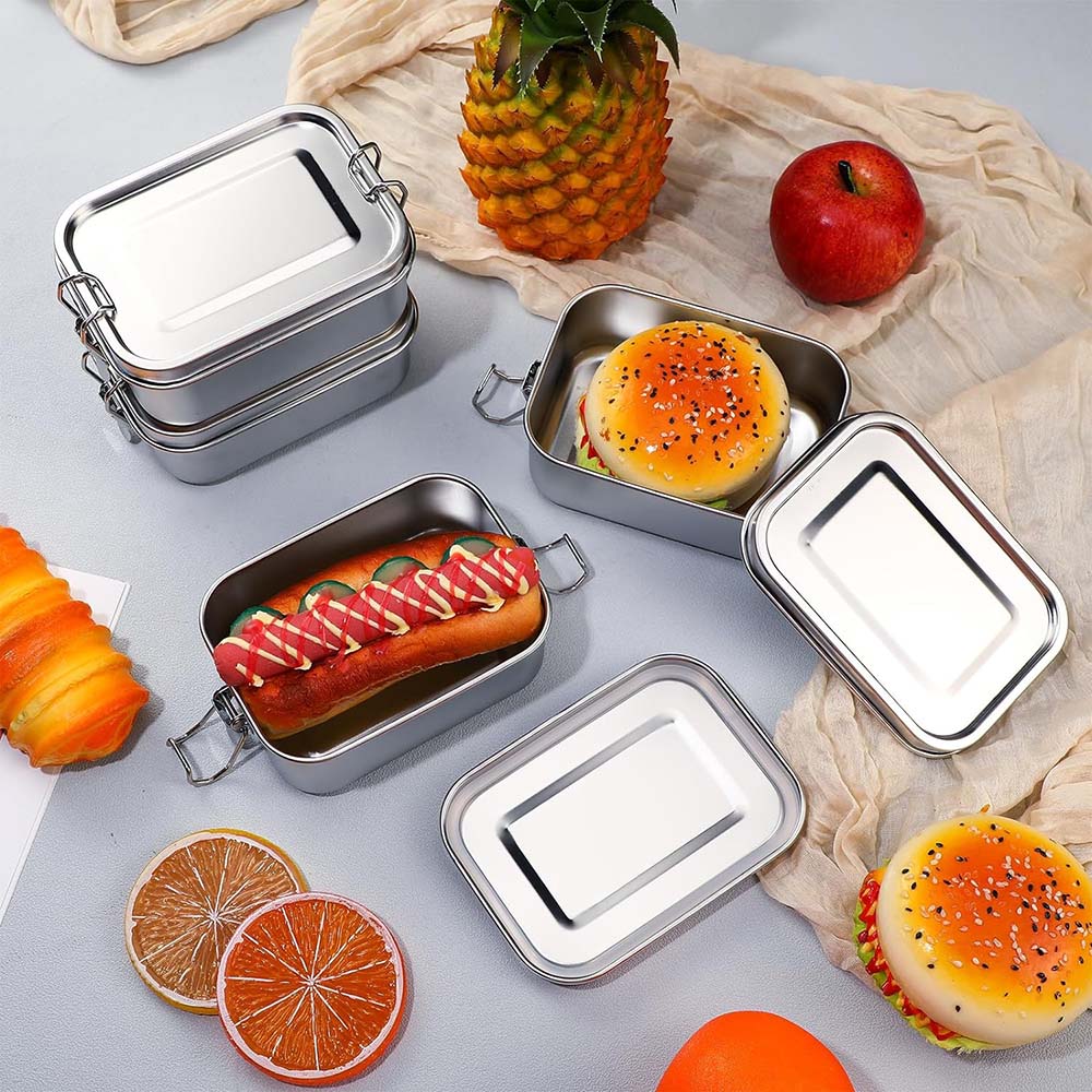 4 قطعة صندوق بينتو من الفولاذ  - مراجعة Food Storage Underground وسعره