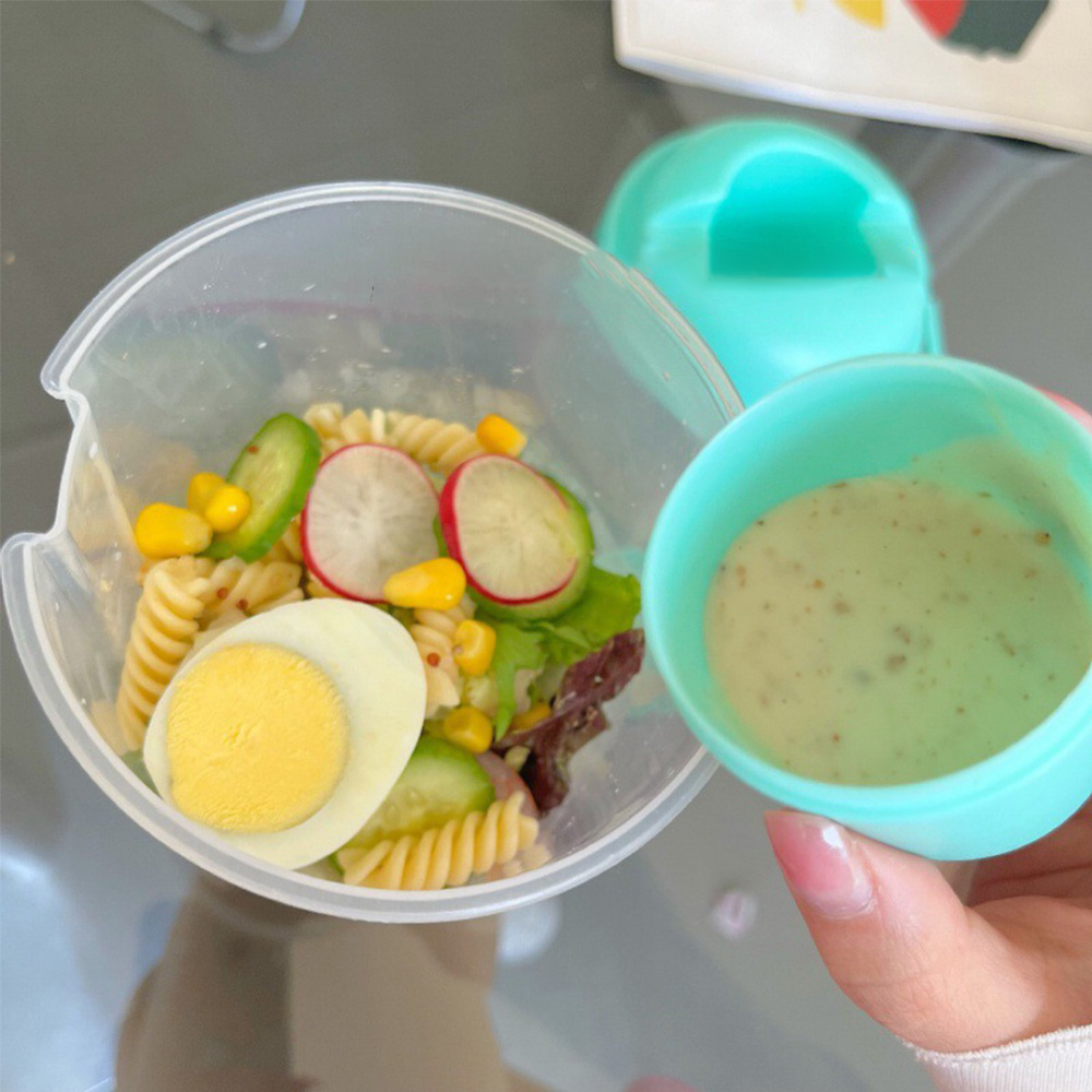 شاكر سلطة زجاجي محمول مع شوكة  - مراجعة Salad Dressing Bottle وسعره