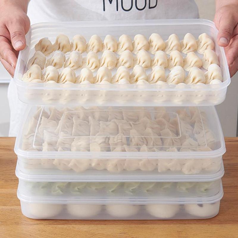 صندوق تخزين شفاف للمطبخ، منظم  - مراجعة Food Storage Plastic Containers With Lids وسعره