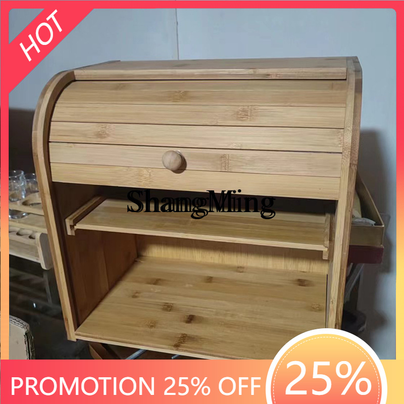 SM المنزلية الخيزران صندوق تخز - مراجعة Food Storage Rack وسعره