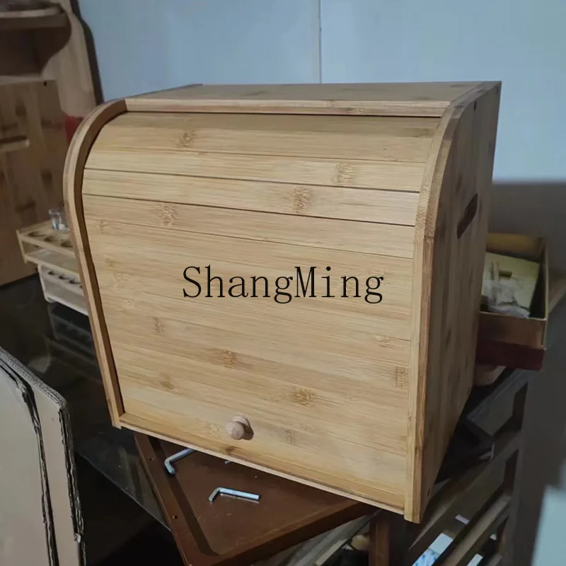SM المنزلية الخيزران صندوق تخز - مراجعة Food Storage Rack وسعره