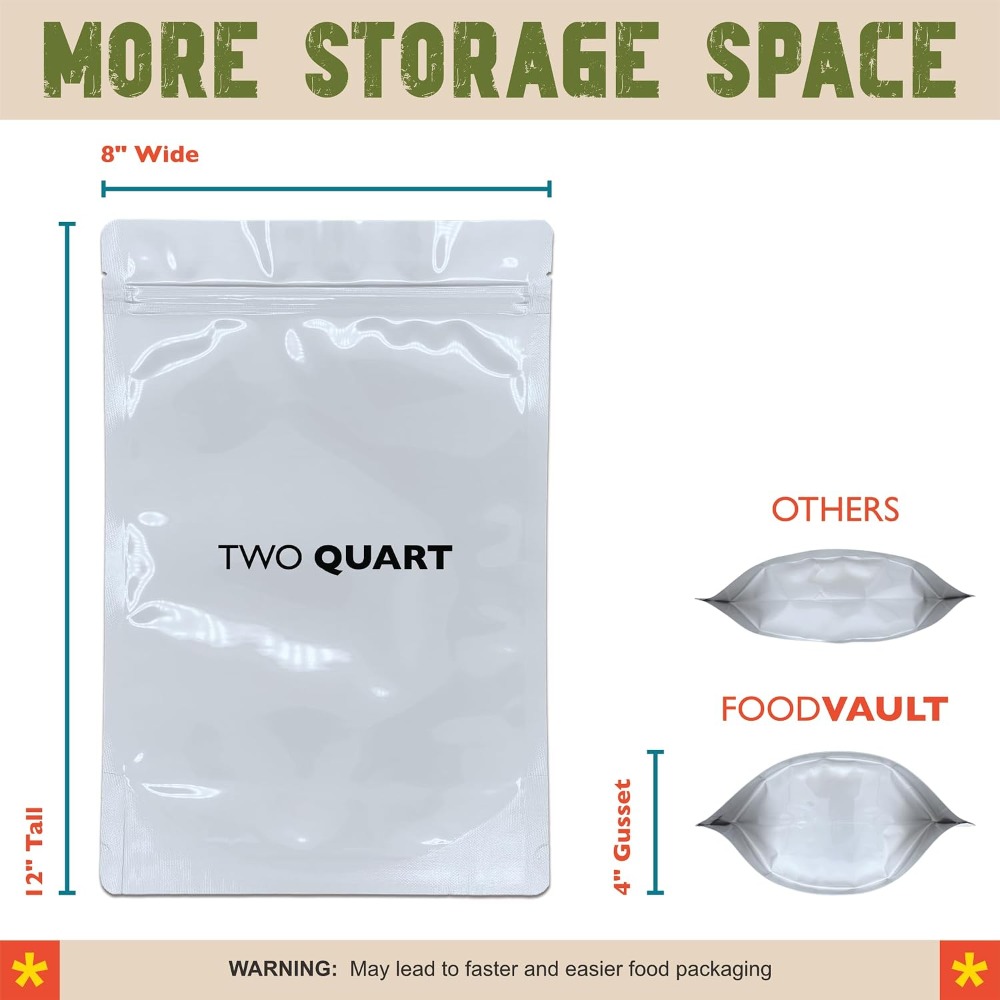 أكياس مايلر سعة 2 كوارت، بسماك - مراجعة Food Storage 4 Quart وسعره