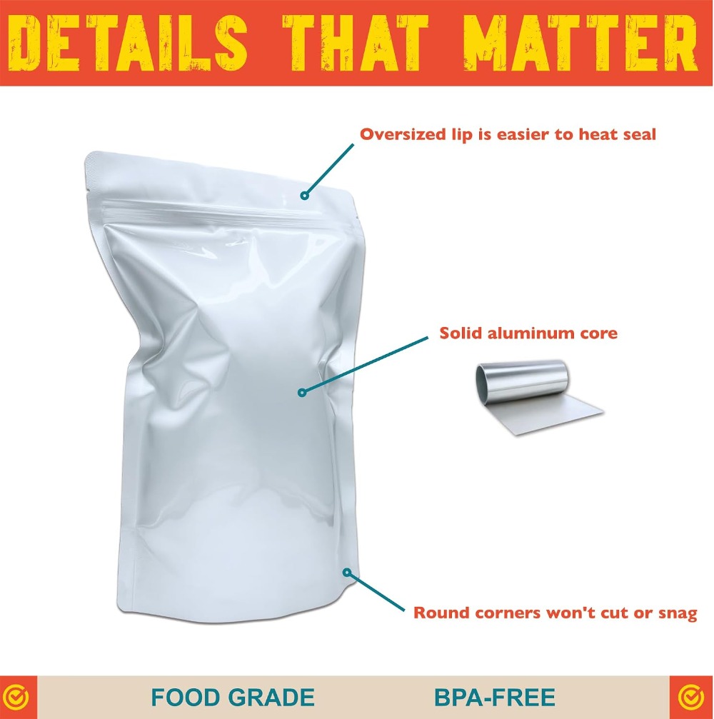 أكياس مايلر سعة 2 كوارت، بسماك - مراجعة Food Storage 4 Quart وسعره