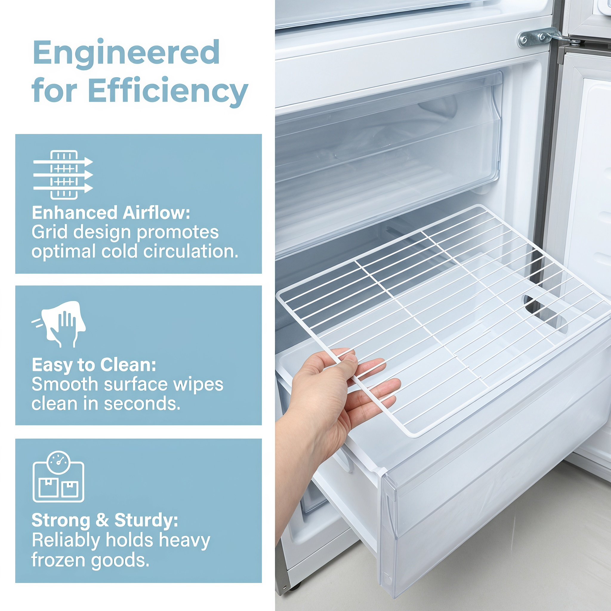 فواصل رفوف معدنية شبكية لثلاجة - مراجعة Food Storage Rack وسعره