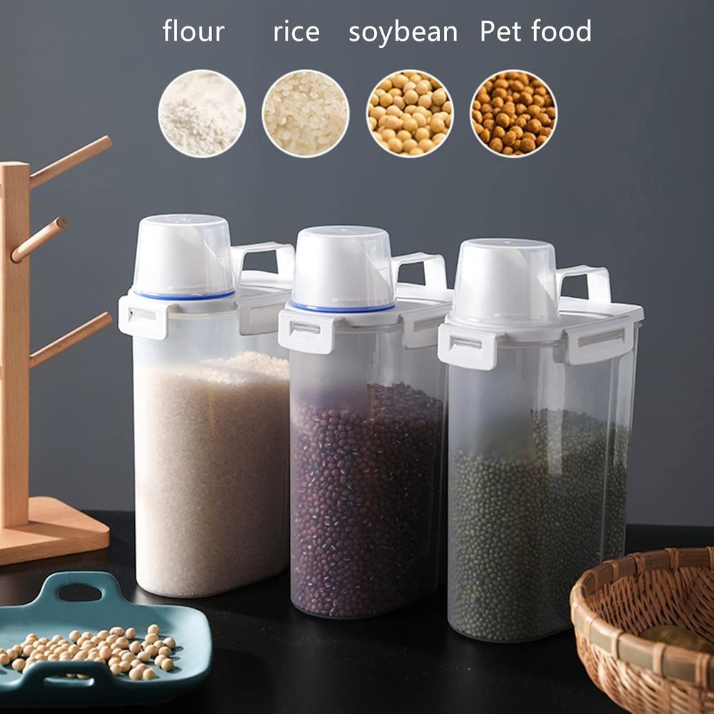 مجموعة حاويات تخزين الأرز والط - مراجعة Food Storage Bins وسعره