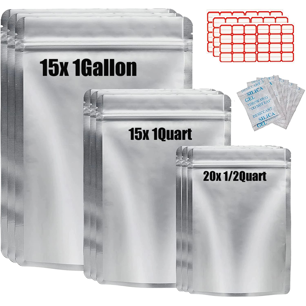 50 حزمة من رقائق الألومنيوم حق - مراجعة Food Storage Oxygen Absorbers وسعره