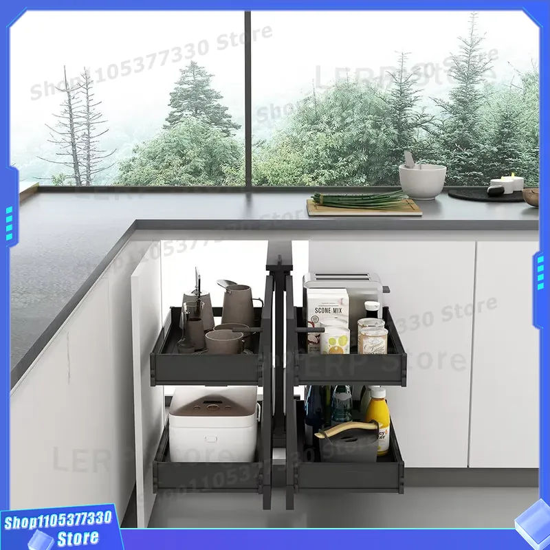 وحدة رفوف مطبخ سحرية بزاوية مز - مراجعة Food Storage Without Pantry وسعره