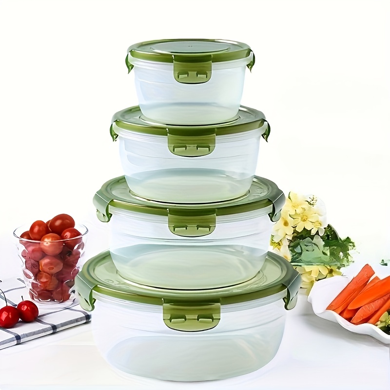 4 حاويات بلاستيكية لتخزين الطع - مراجعة Food Storage Plastic Containers With Lids وسعره