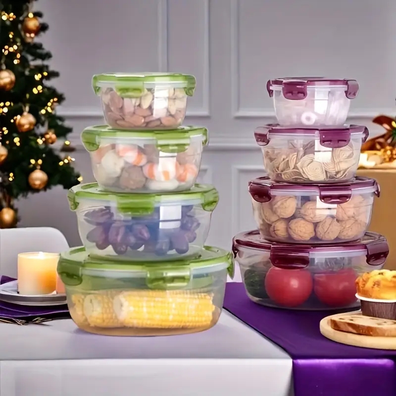 4 حاويات بلاستيكية لتخزين الطع - مراجعة Food Storage Plastic Containers With Lids وسعره