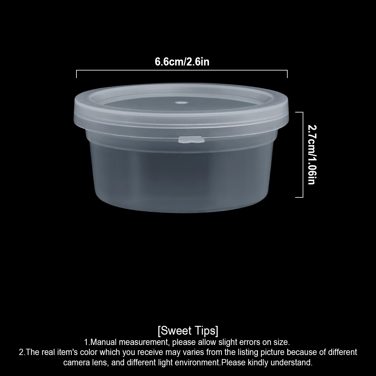 عبوات صغيرة للسلايم مع أغطية،  - مراجعة Food Storage Plastic Containers With Lids وسعره