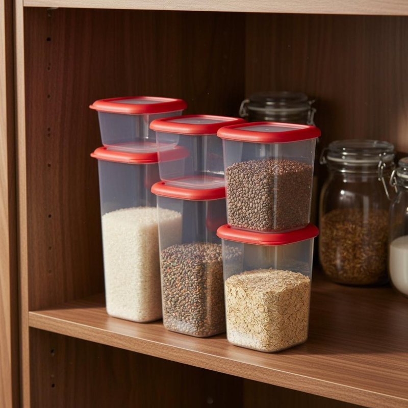 مجموعة من 6 حاويات تخزين طعام  - مراجعة Food Storage Bins وسعره
