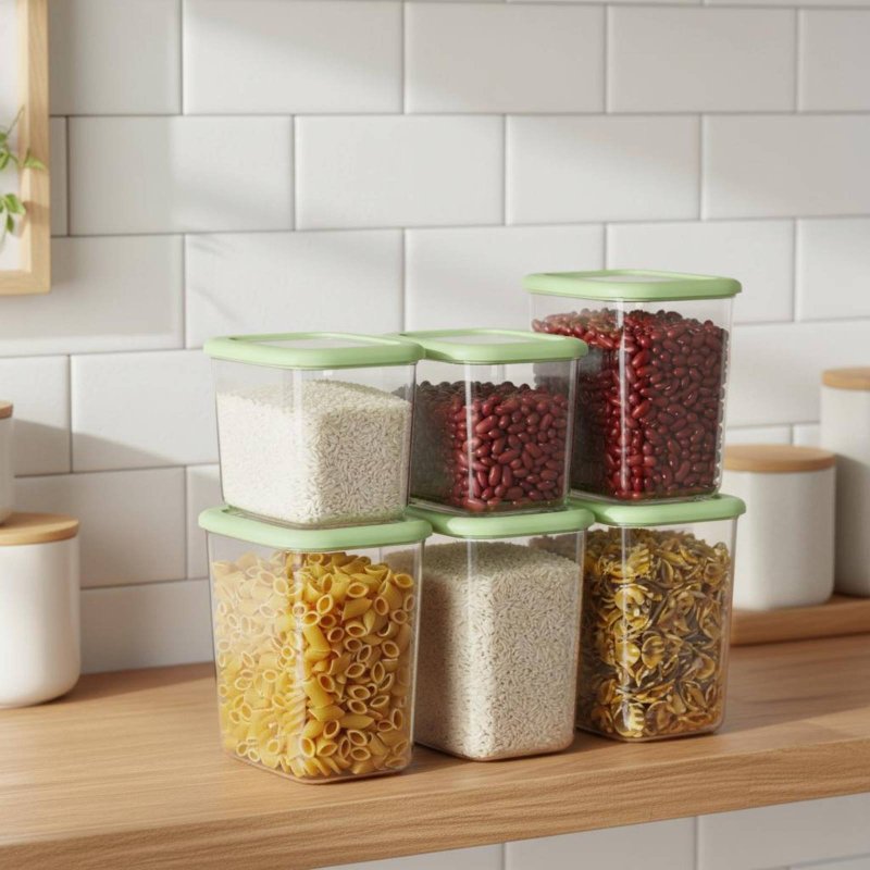 مجموعة من 6 حاويات تخزين طعام  - مراجعة Food Storage Bins وسعره