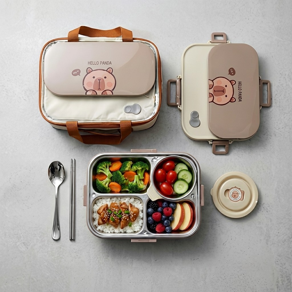 طقم صندوق غداء بينتو من الفولا - مراجعة Food Storage Underground وسعره
