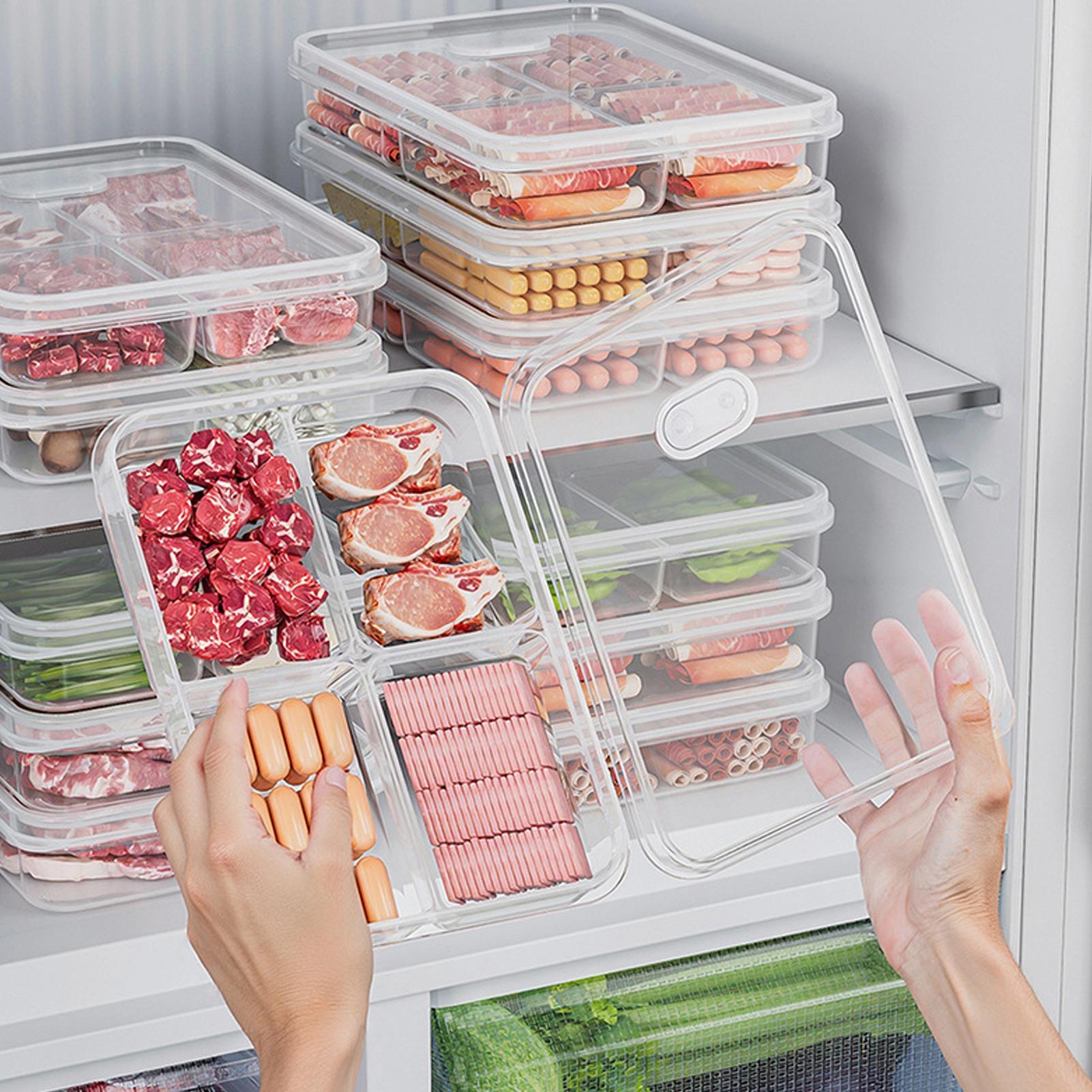 صندوق تخزين للثلاجة، علبة حفظ  - مراجعة Food Storage Plastic Containers With Lids وسعره