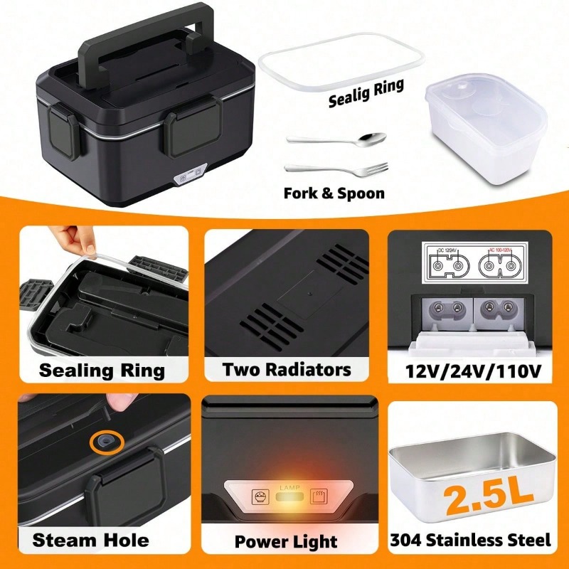 صندوق غداء كهربائي مزدوج الاست - مراجعة Portable Food Warmer وسعره